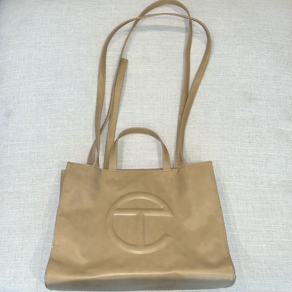 Telfar Cream Medium Shopping Bag